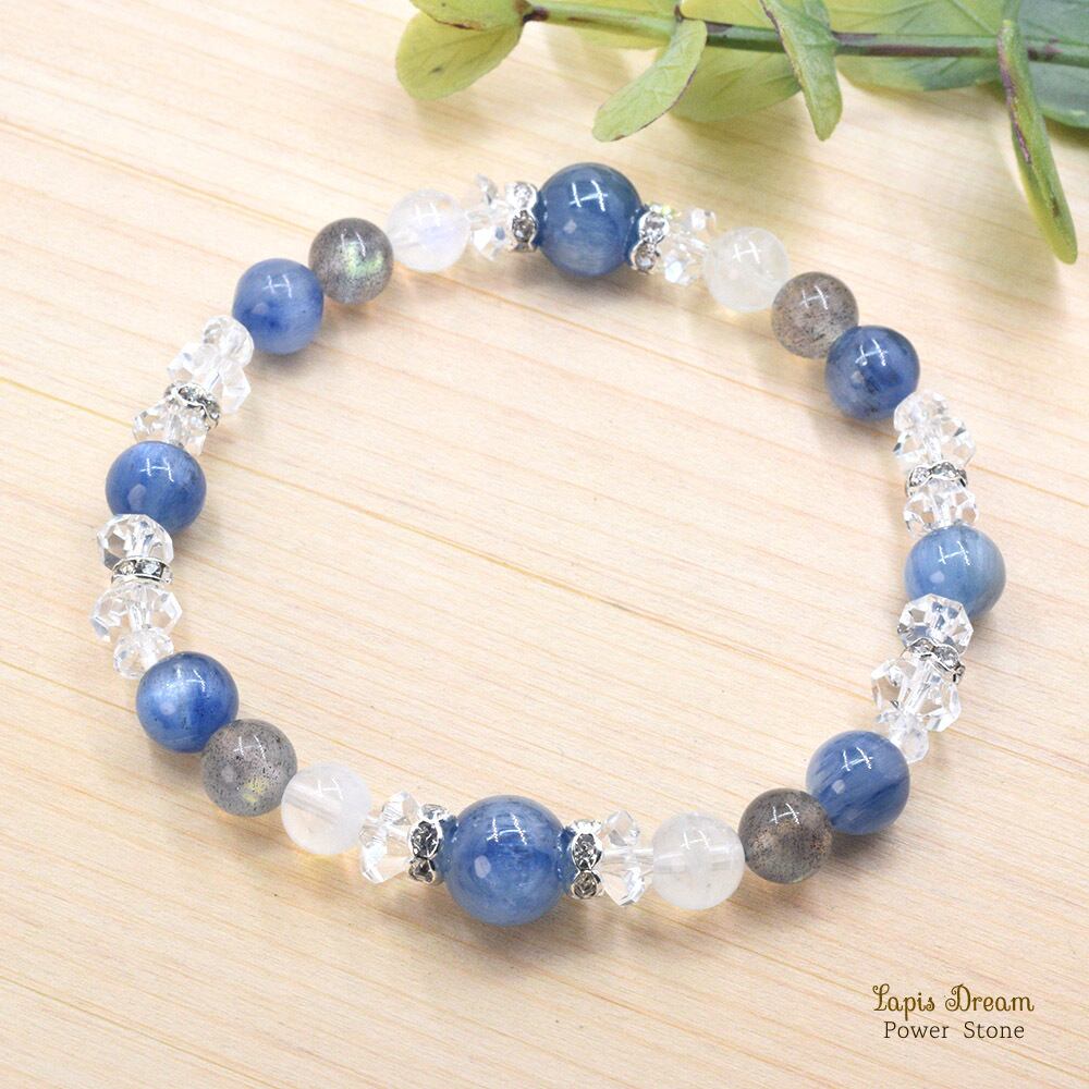 人との縁を引き寄せて願望を叶えるお守り | カイヤナイト、ラブラドライトのパワーストーン ブレスレット