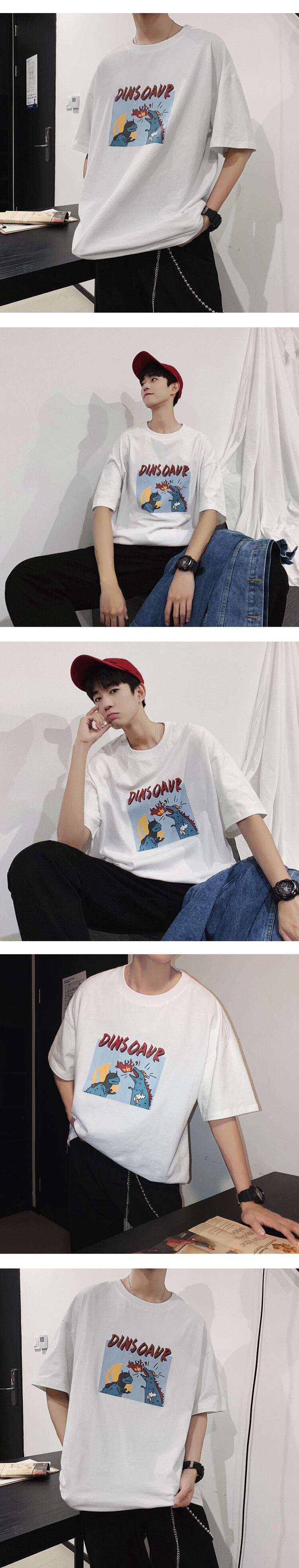 全3色 Tシャツ カットソー プリント カジュアル シンプル