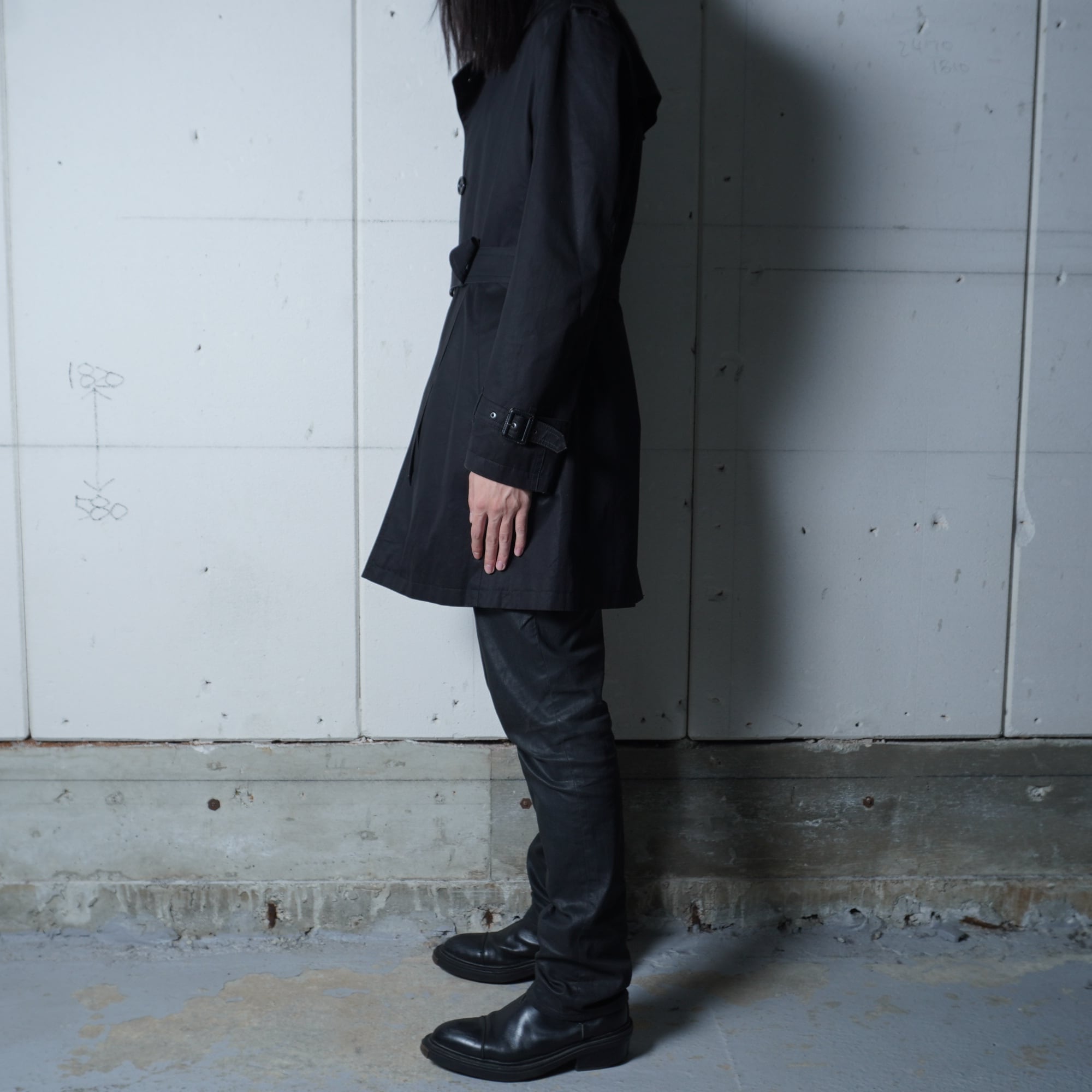 BURBERRY】バーバリー 中綿ライナー・ベルト付トレンチコート black