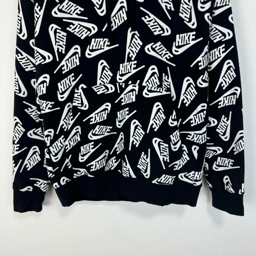 NIKE ナイキ ロゴ刺繍 総柄 スウェット パーカー ストリート NIKE ナイキ ロゴ刺繍 総柄 スウェット パーカー ストリート