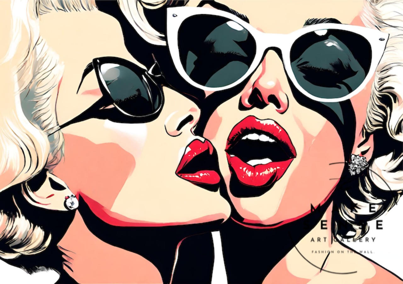 Twinz ⅱ｜双子のマリリンを描いた大胆コンテンポラリーアートポスター｜モダン空間に映える鮮やかな一枚｜A3ポスター