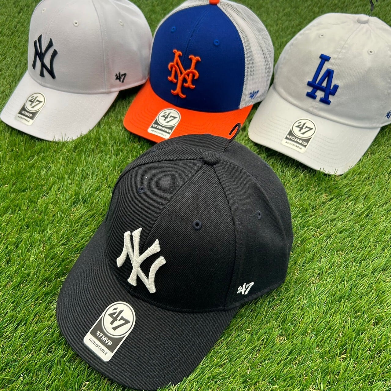 新品】47 MLB ニューヨークヤンキース キャップ 刺繍ロゴ 古着 古着屋