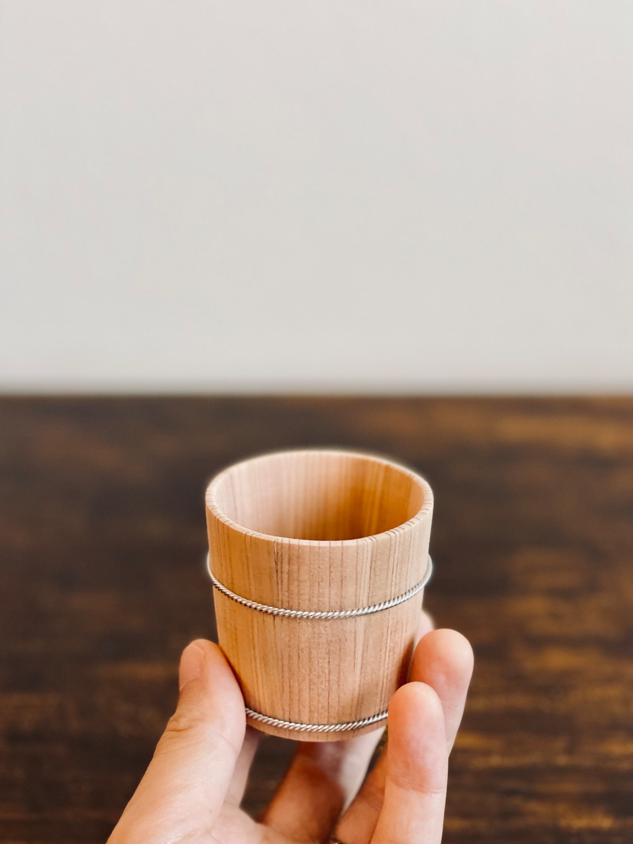 【酒器】木桶　ぐい呑み