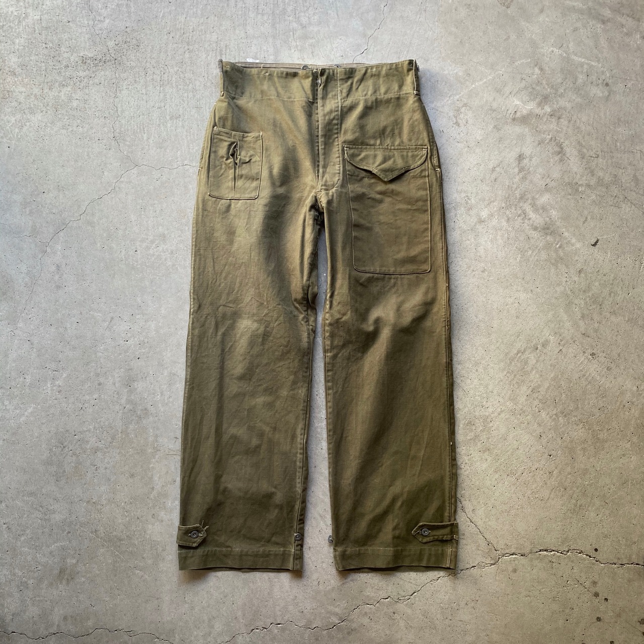 40年代 ビンテージ フランス軍 M44 ユーロ ミリタリーフィールドパンツ 