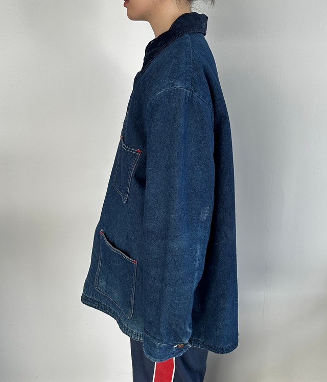 -Wrangler- Vintage 70s 46 Denim Coverall