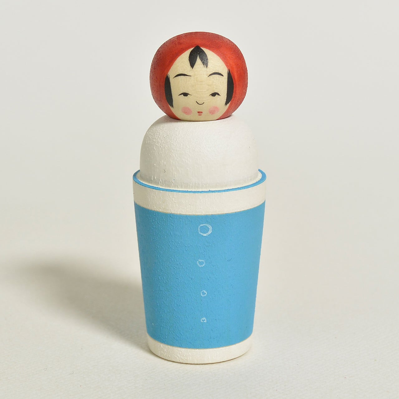 クリームソーダちゃんえじここけし 約2寸 約6cm 鈴木明 工人（作並系