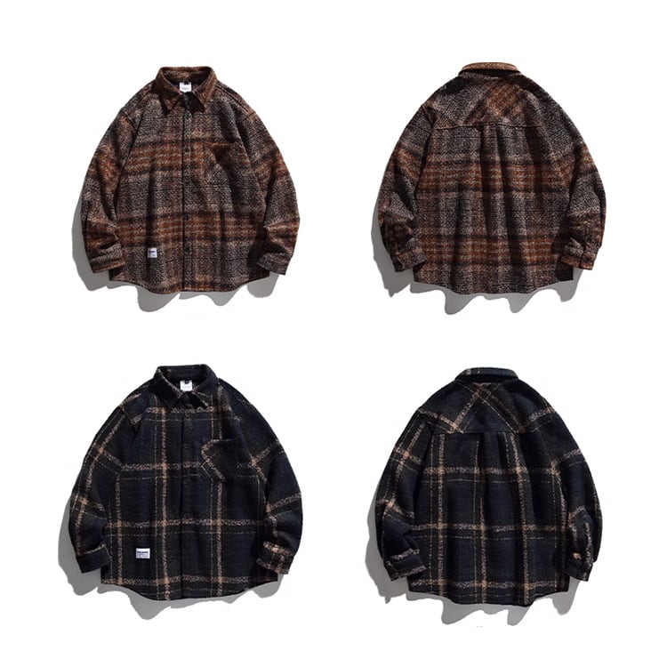 ★PLAID THICKENED WORK SHIRT　　　A0874
