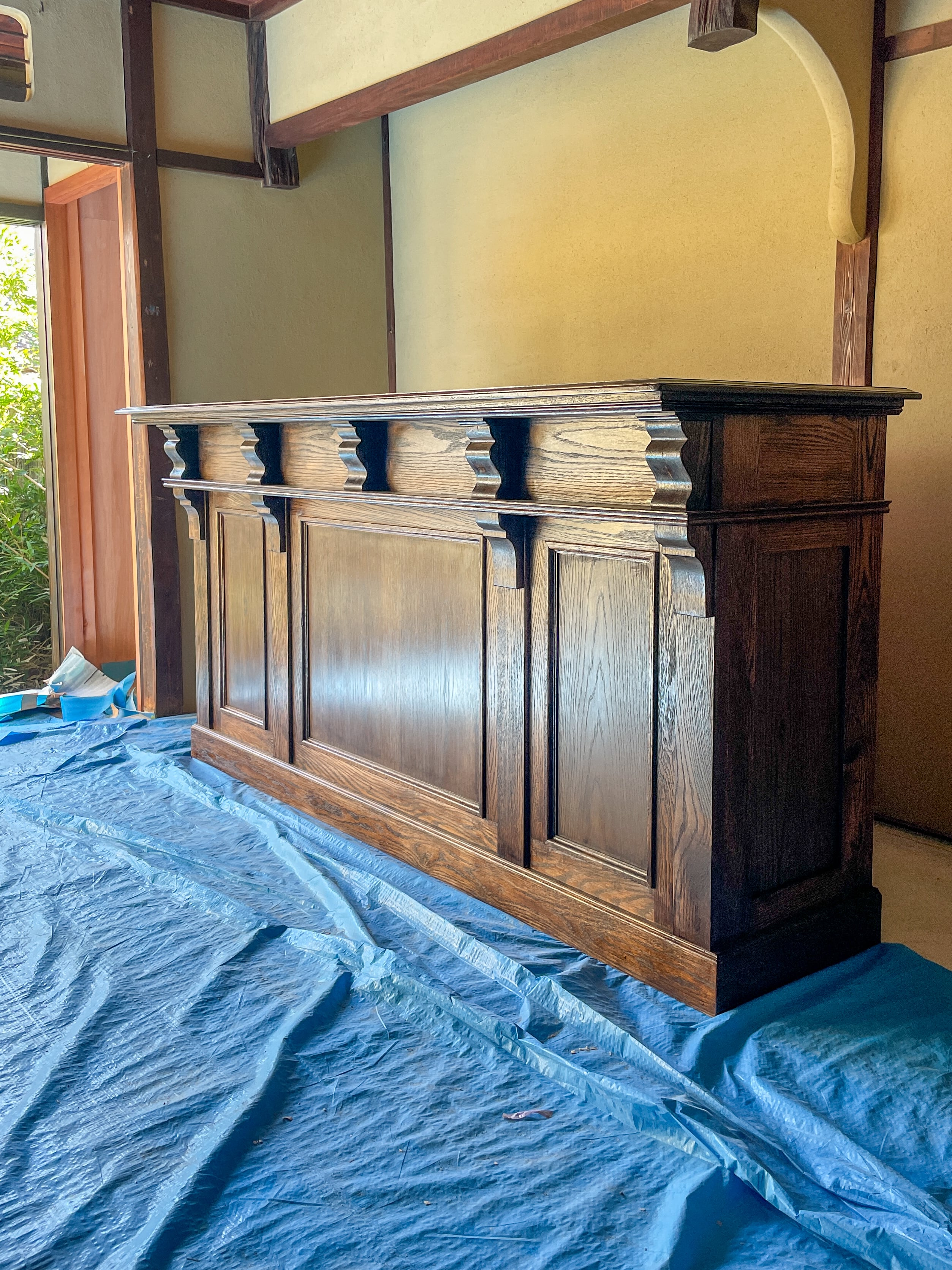 カウンター アンティーク調 オーダーメイドアンティーク調カウンター99 （鍼灸院や