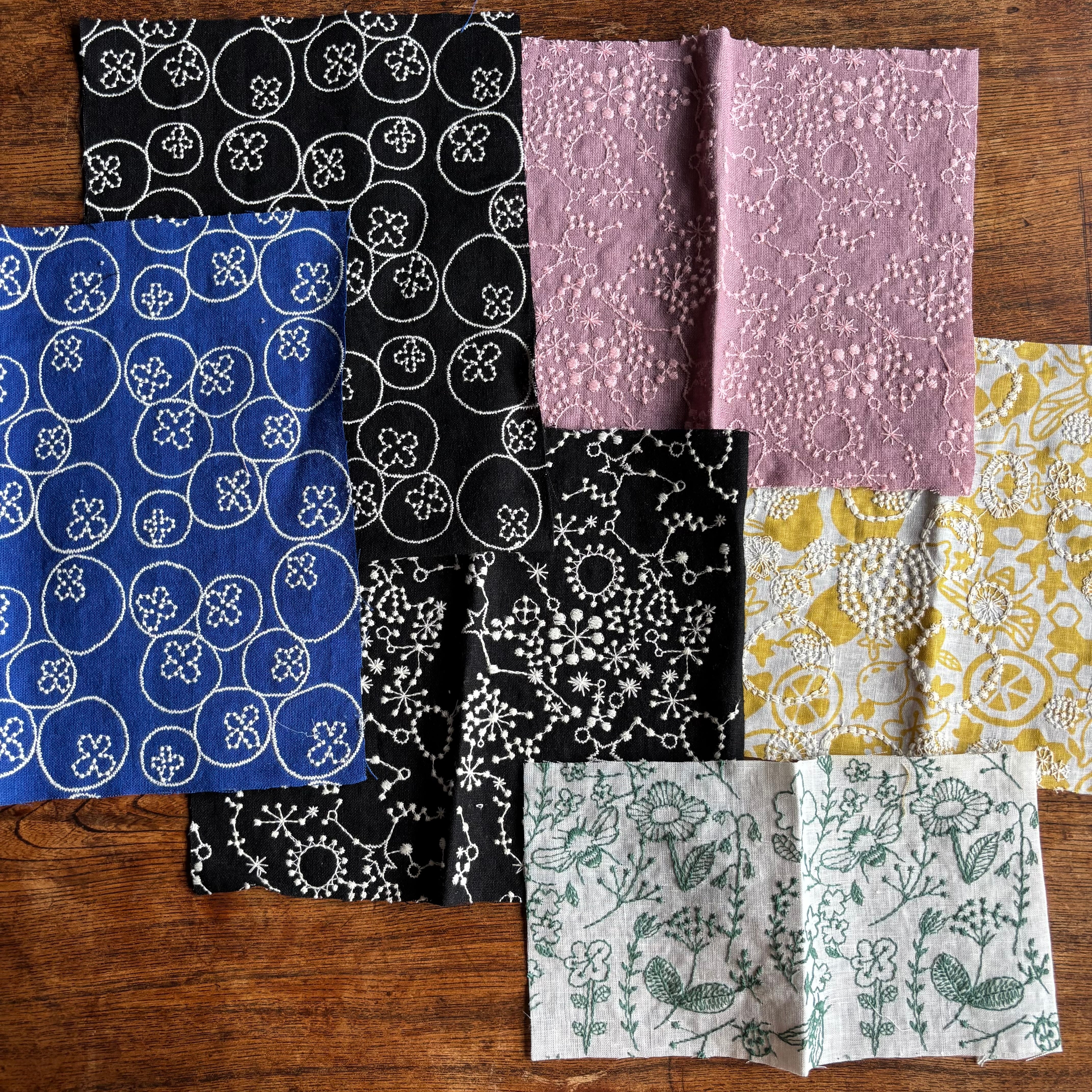 スピカ模様店/刺繍生地のはぎれちょっとずつセット | Spicaの庭