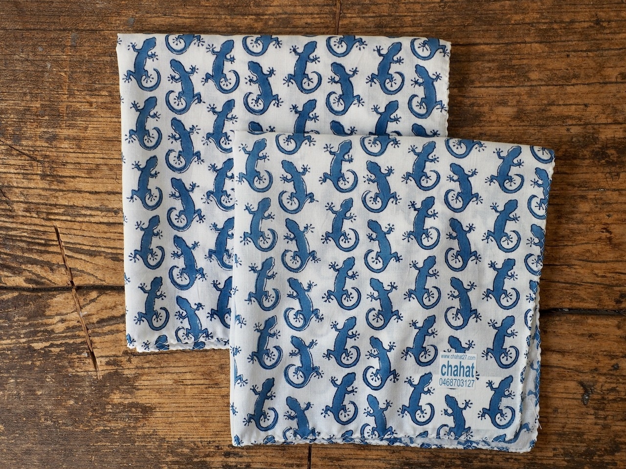 156ri049 Block Print Handkerchief b87