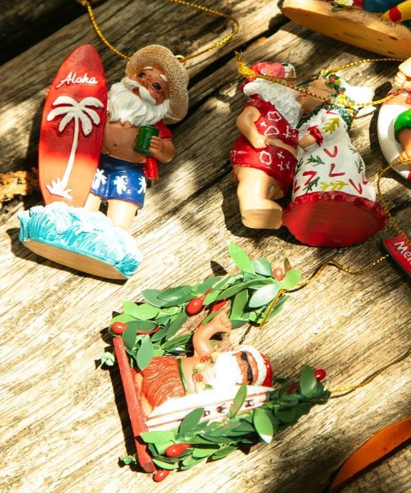 kahiko/カヒコ】 ハワイアンサンタ クリスマス オーナメント サーフ