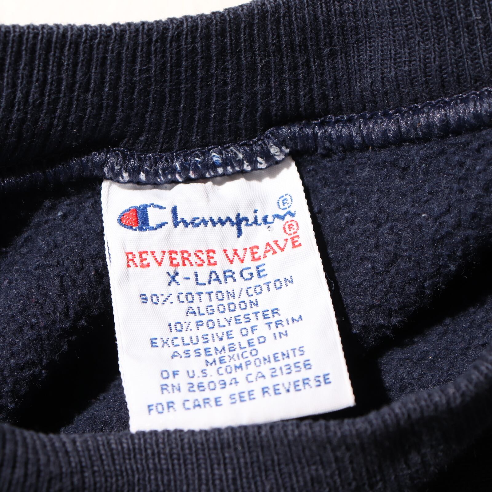 美品 XL ネイビー 二段 90s IOWA アイオワ リバースウィーブ 