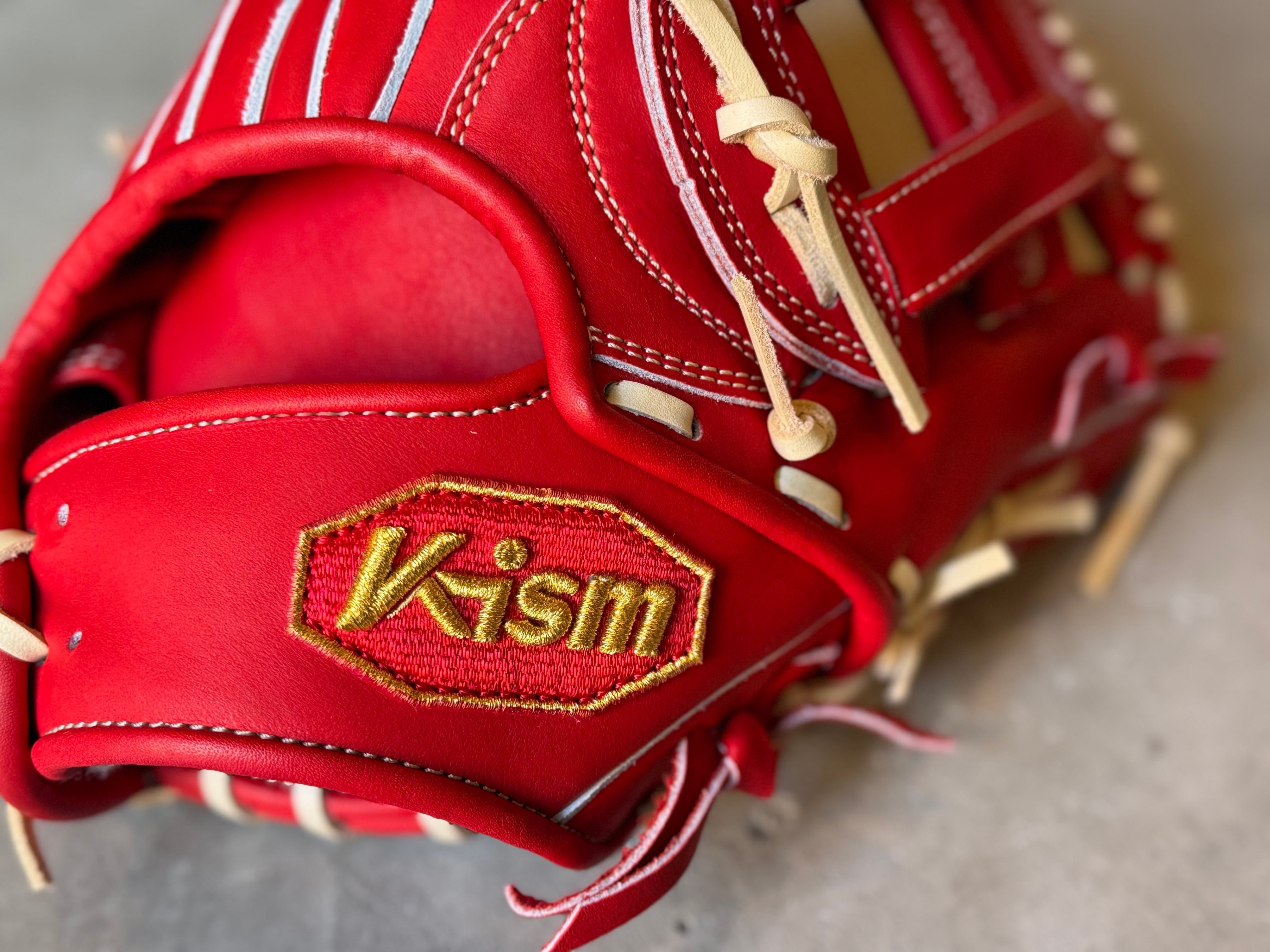 限定モデル【K-ism】硬式用グローブ K401型 外野手用 レッドオレンジ