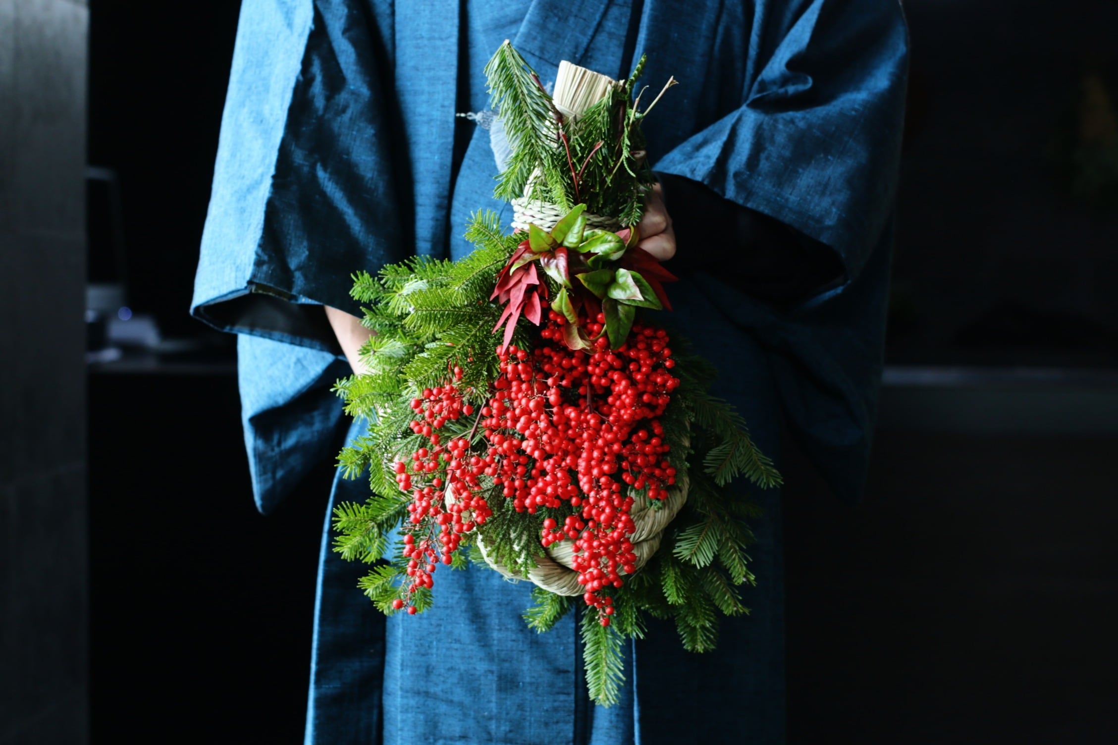 【12/12 販売開始予定】しめ飾り|M 南天飾り