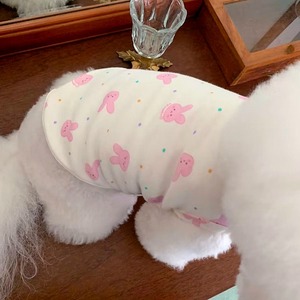 【PET】2色展開クマ柄ORウサギ柄のタンクトップ