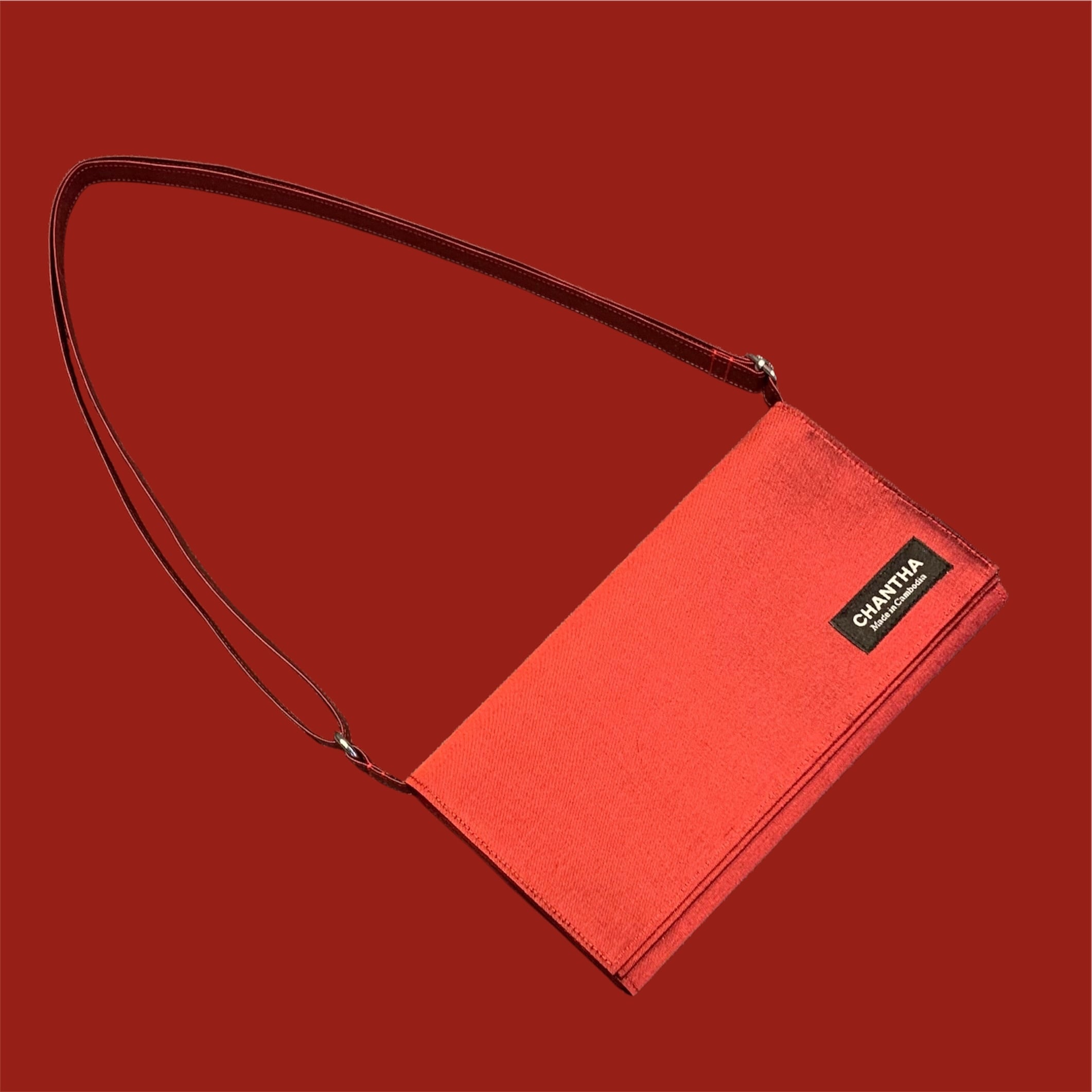 シルク財布 軽い財布 ショルダー財布 レッド 春ファッション