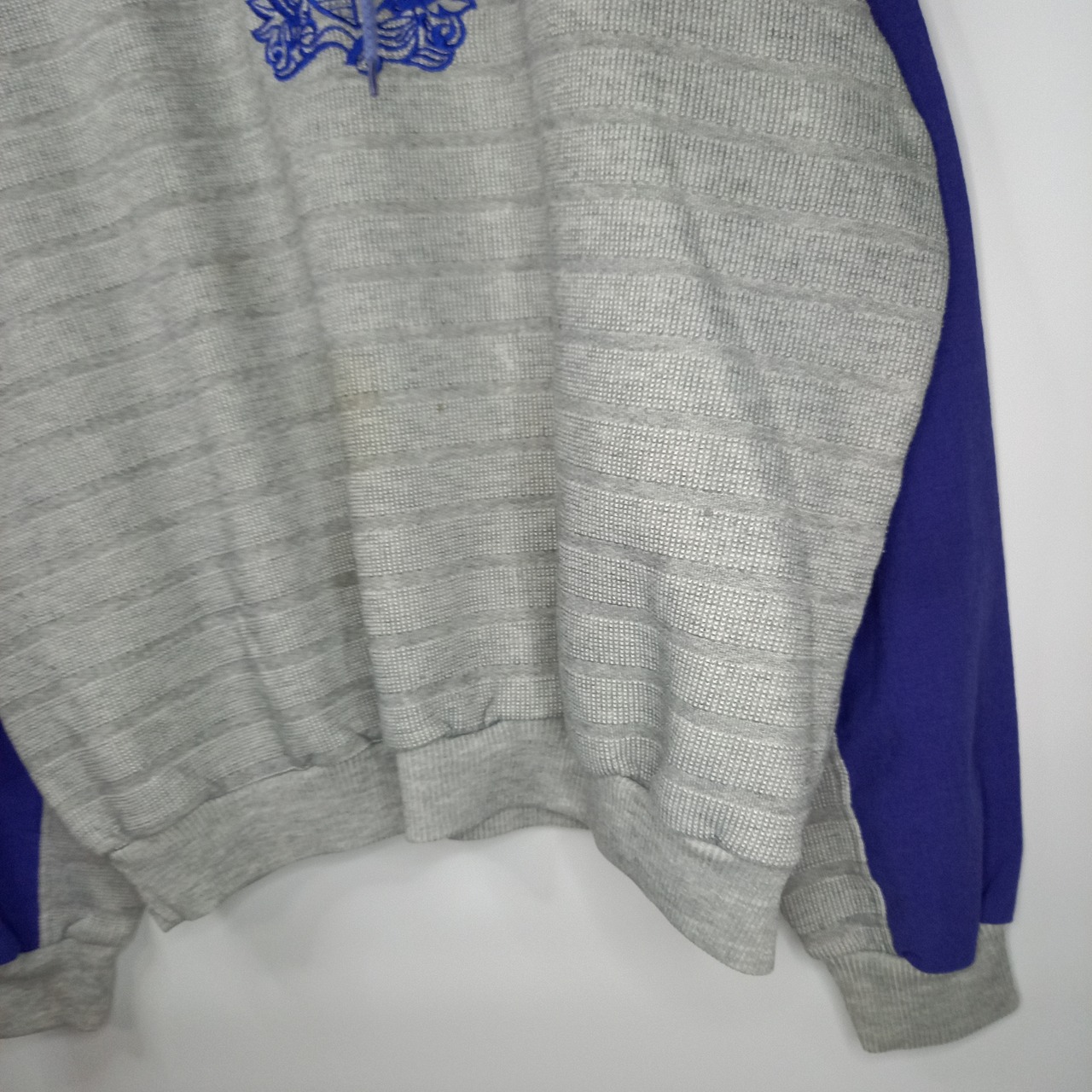 70 - 80s　ハイネック　スウェット　トレーナー　刺繍ロゴ　太アーム　XL