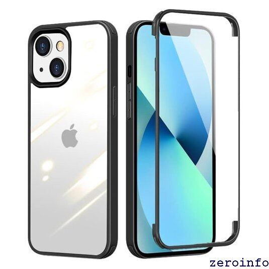 新品》 iphone 13ケース 360°全面保護 両面強化ガラス 100％画面感度 