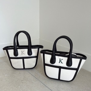 BUDDY. Canvas Bag mini【WHT×BLK】