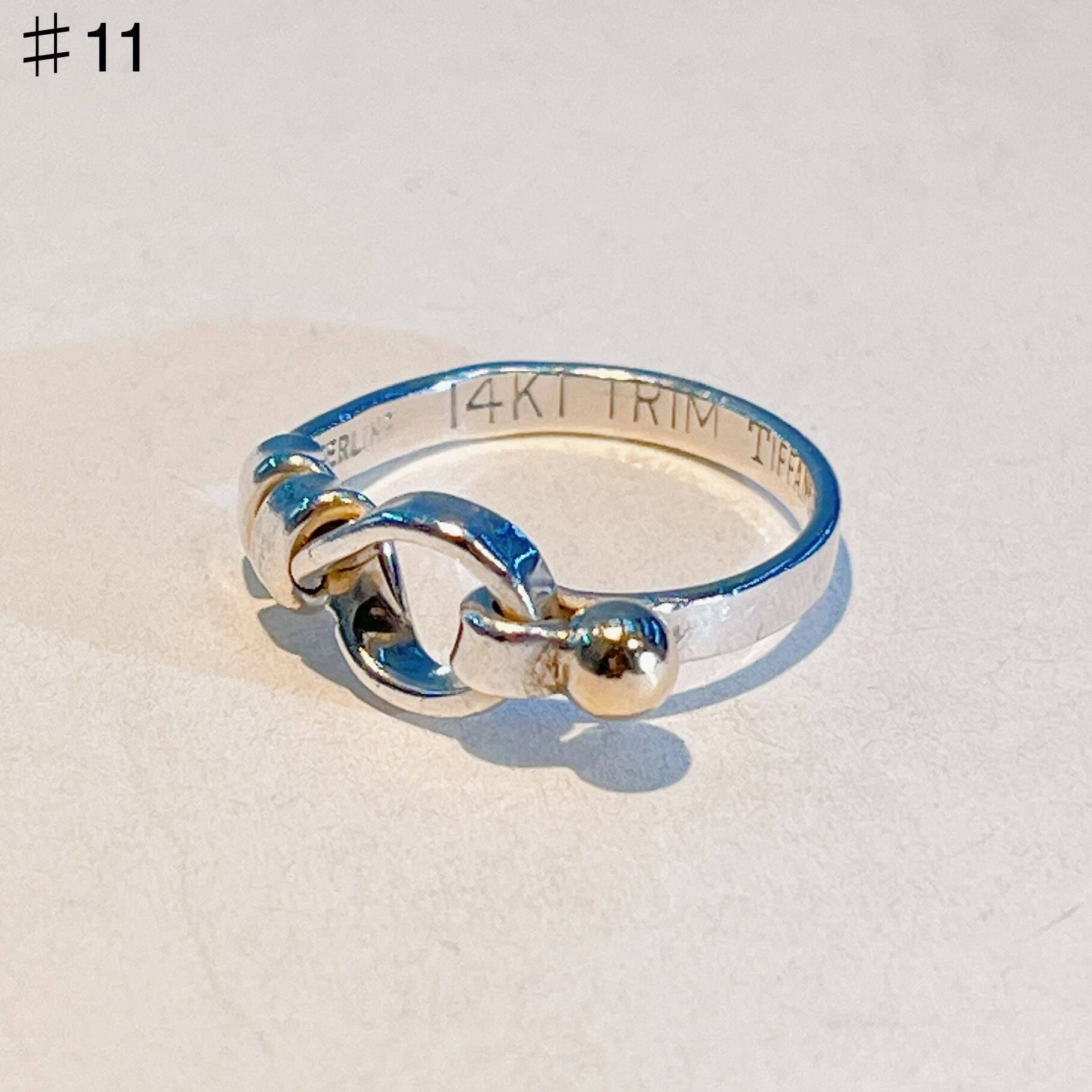 サンローラン エングレーブ チェーン リング シルバー 20号 （18号  