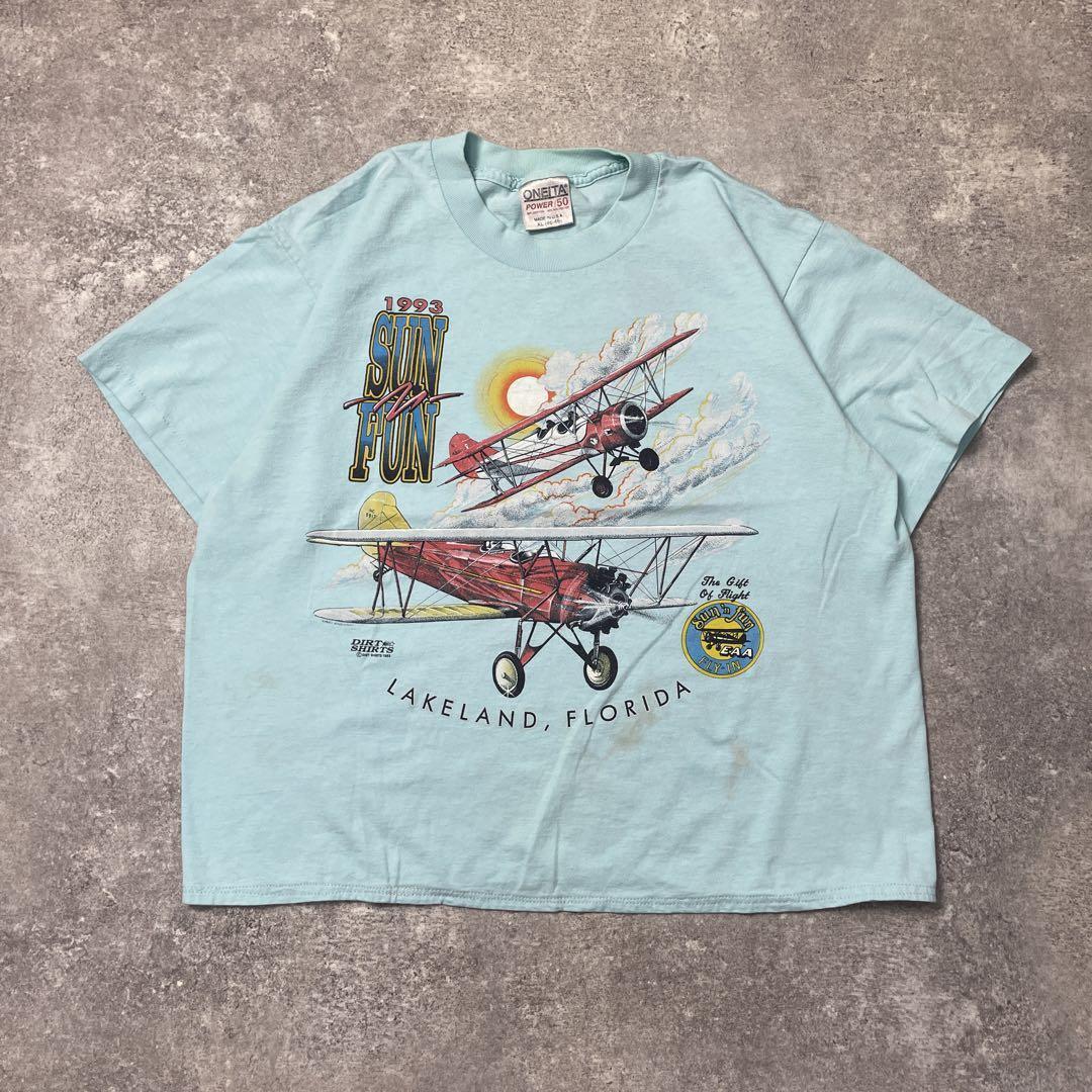 90s SunFun プロペラ機 vintage T-shirts