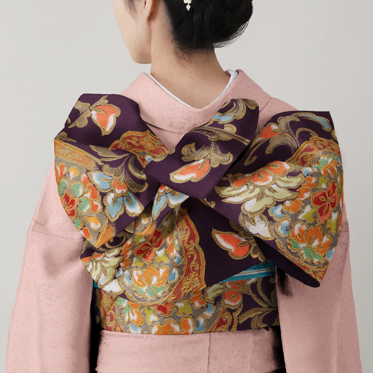 振袖用 袋帯 唐草鏡文 (紫) | 川島織物 和装公式オンラインショップ 