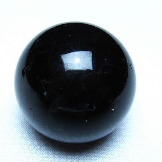 黒水晶 丸玉 モリオン 丸玉 35mm スフィア 置物 原石 141-7574