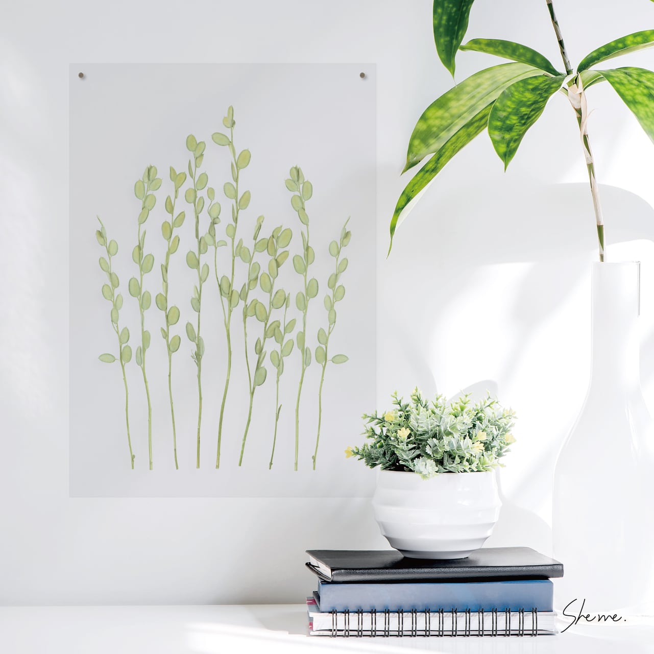ドライフラワークリアポスター | She me.