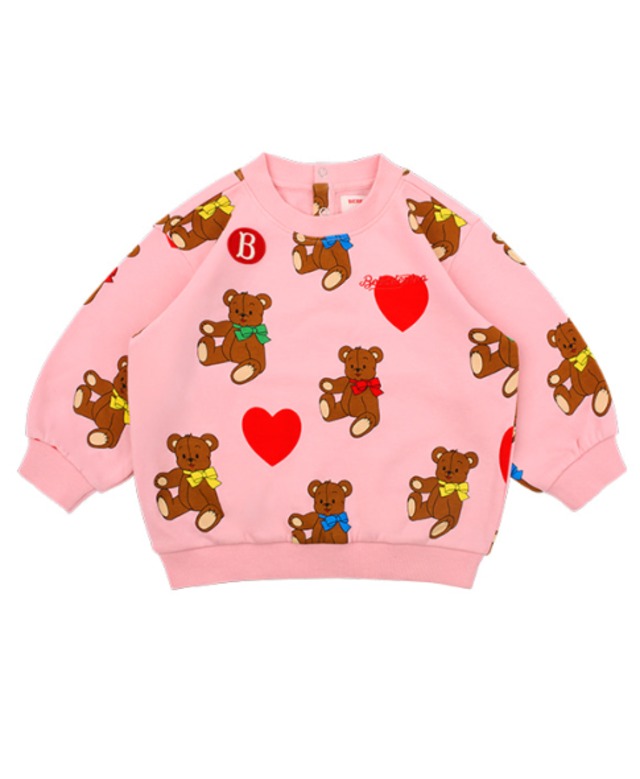 [BEBE DE PINO] All over rosie bear baby sweatshirt 正規品 韓国ブランド 韓国ファッション 韓国代行 韓国通販 ベベドピノ bebedepino 日本 店舗 韓国 子供服