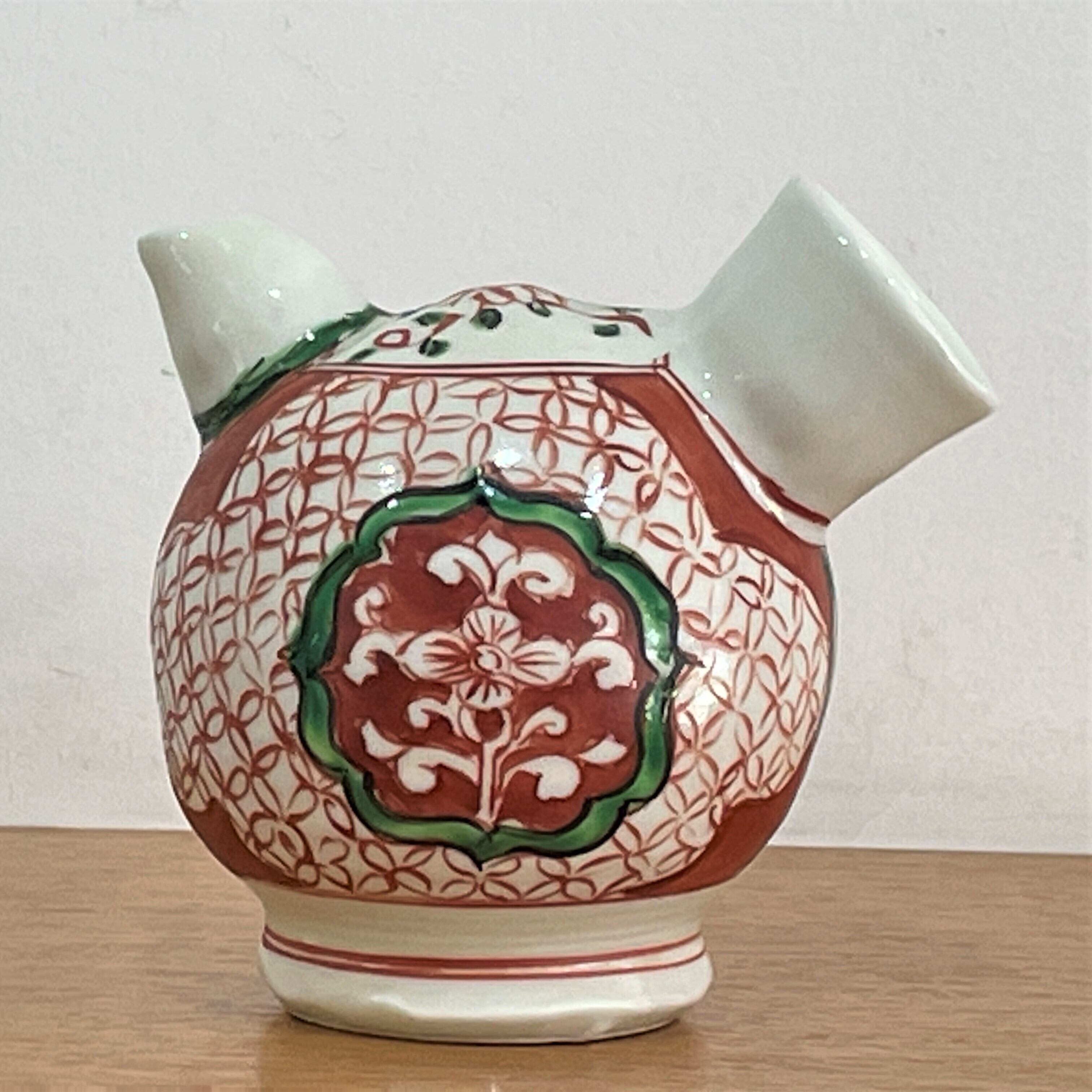 置物 徳利 二口燗 おうち時間 吉祥文様 手作り 手描き 一点物