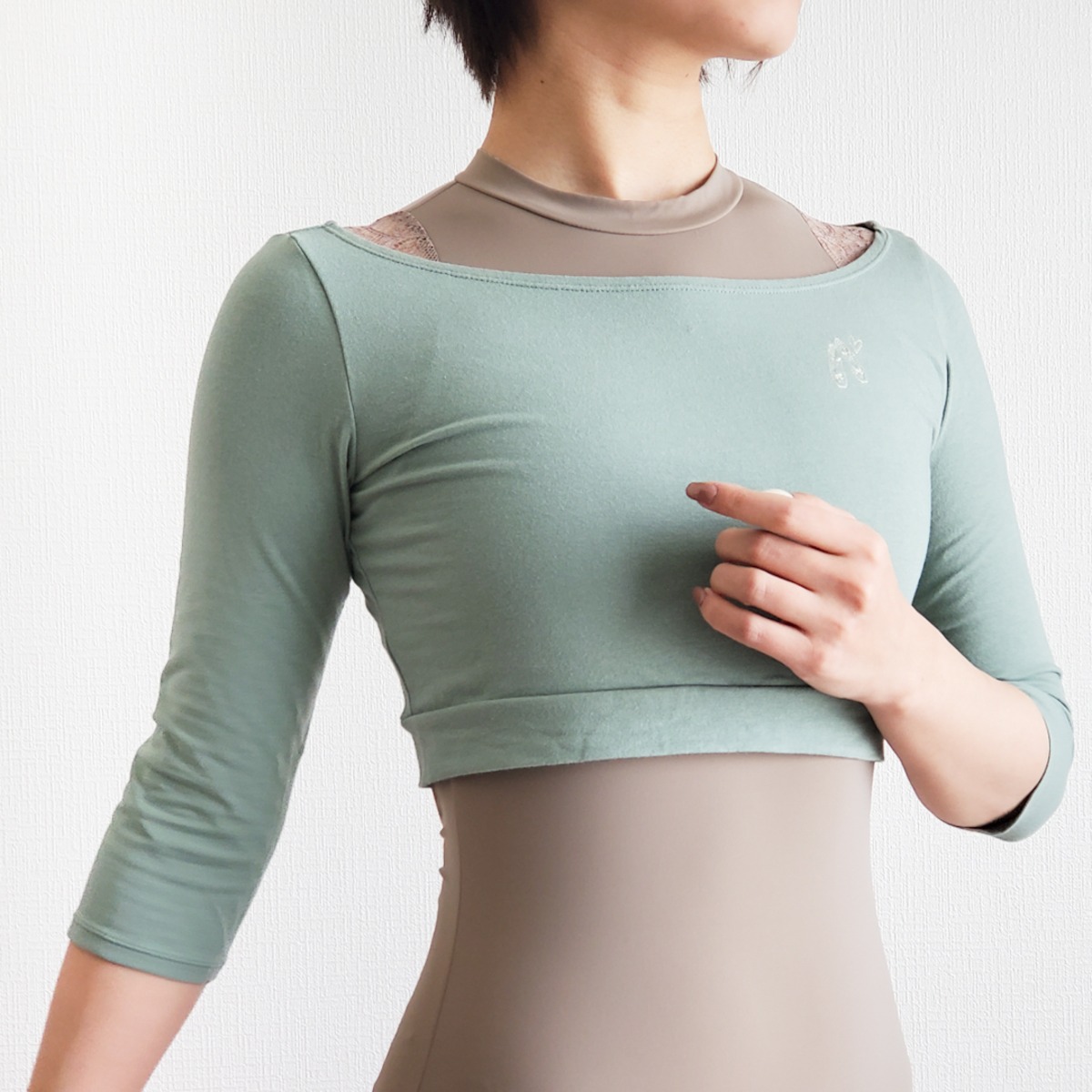 ballet short tops（ショート丈トップス）【グリーン】 | herz(ヘルツ 