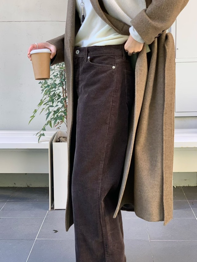 (予約) verveine / Rie corduroy straight pants 2color
