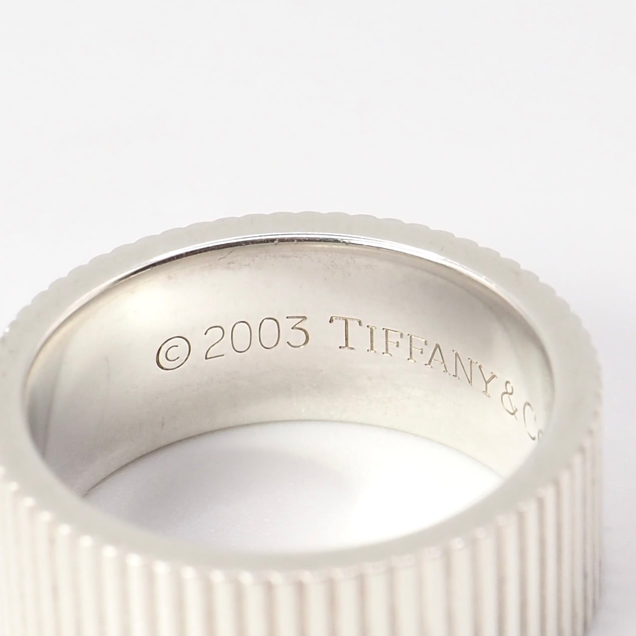 Tiffany&Co. 約14号 コインエッジ リング シルバー925 ティファニー