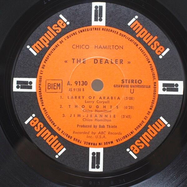Chico Hamilton Introducing Larry Coryell / The Dealer [A-9130, A. 9130] - 画像5