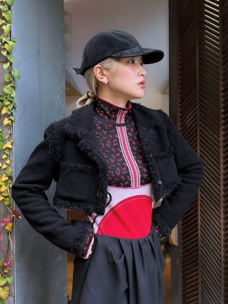 25AW】FETICO フェティコ / Boucle knit short jacket / ニット