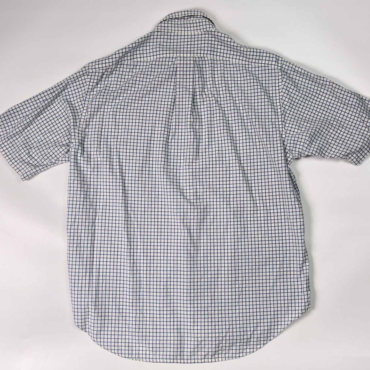 90s 00s POLO JEANS CO. ポロ ジーンズ チェック 半袖シャツ L/ブルー系 メンズ ラルフローレン オールド インパクト21