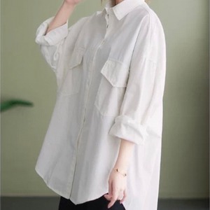 長袖シンプルシャツ　D00069