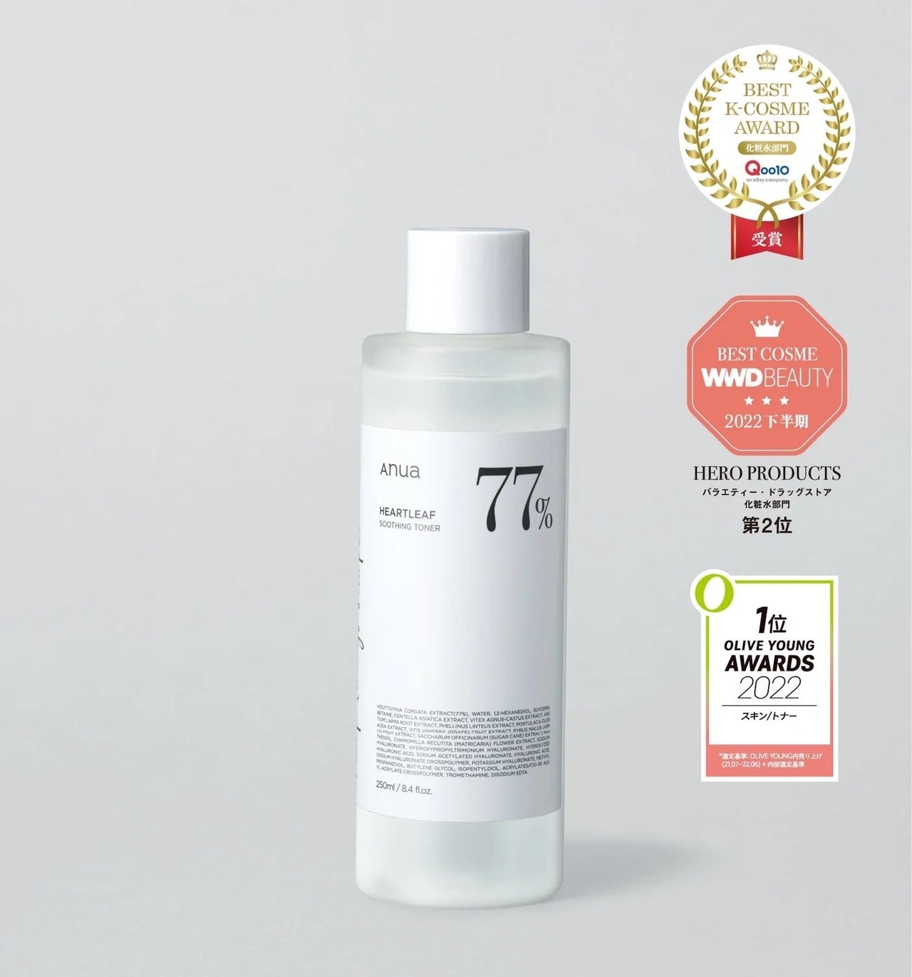 【即日発送】ANUA　ドクダミ77％スージングトナー　250ml