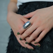 Karen silver , oval ring