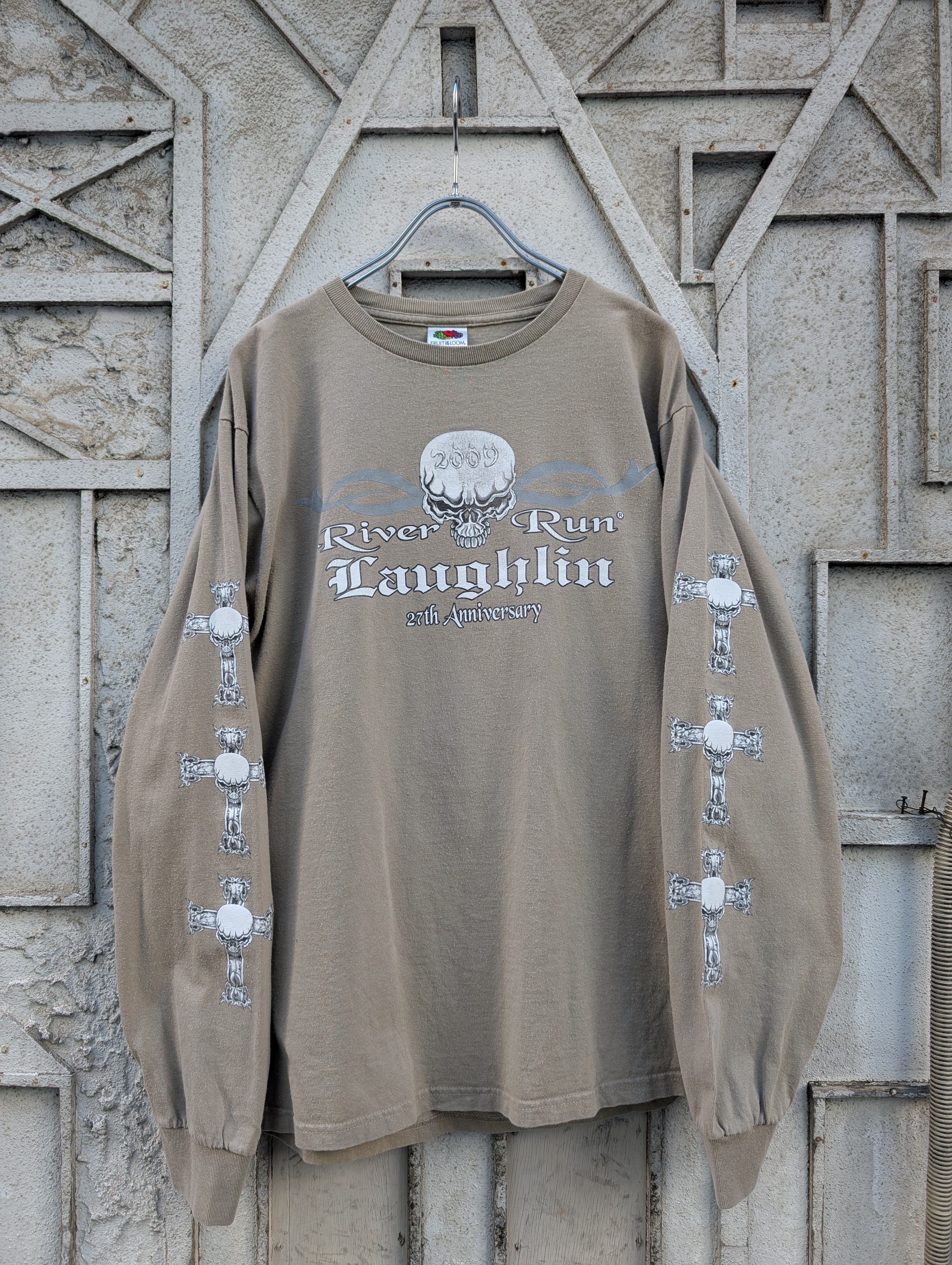 "SKULL&CROSS DESIGN PRINT L/S"