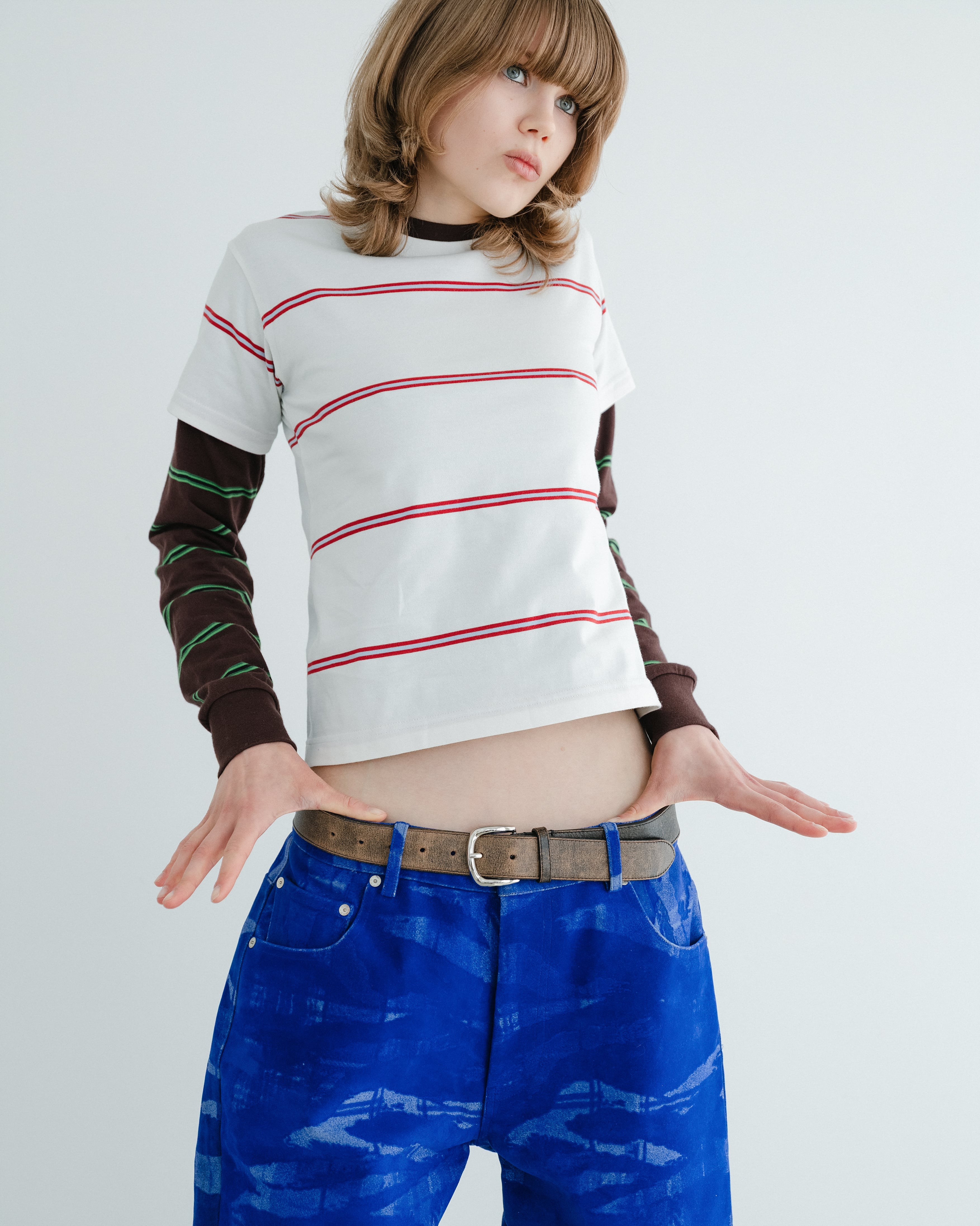 Border long sleeve tee（BROWN） | TTTMSW