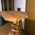レイヤーテーブル&シェルフ/オイルステインオーク仕上げ/ハンドメイド