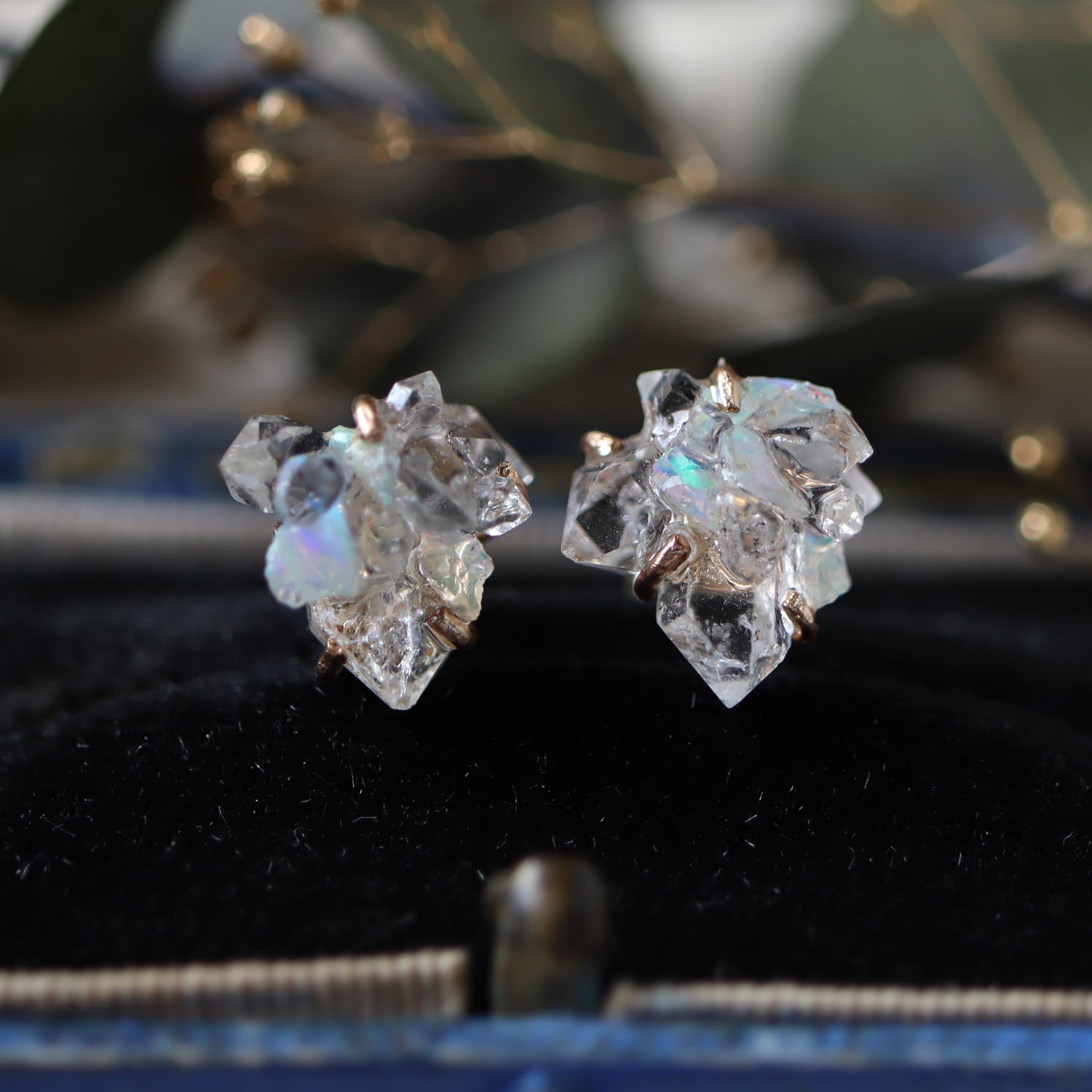 アガット オパールダイヤモンドピアスk10 ジュエリー オパール ダイヤモンド ピアス ピアス K10オパールピアス