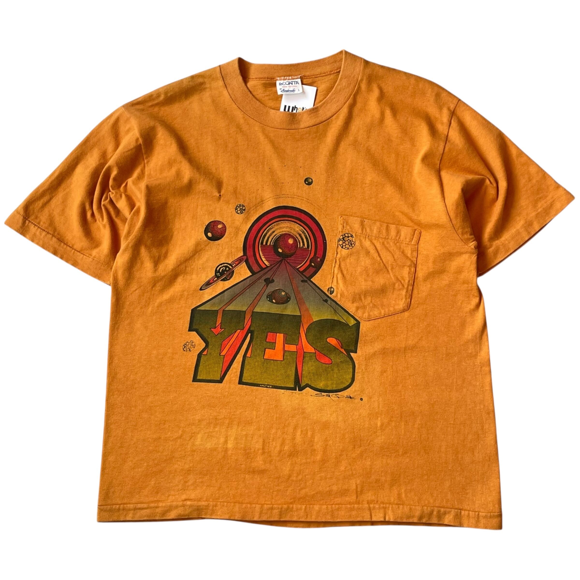 Special!!! 70s YES print pocket T-shirt