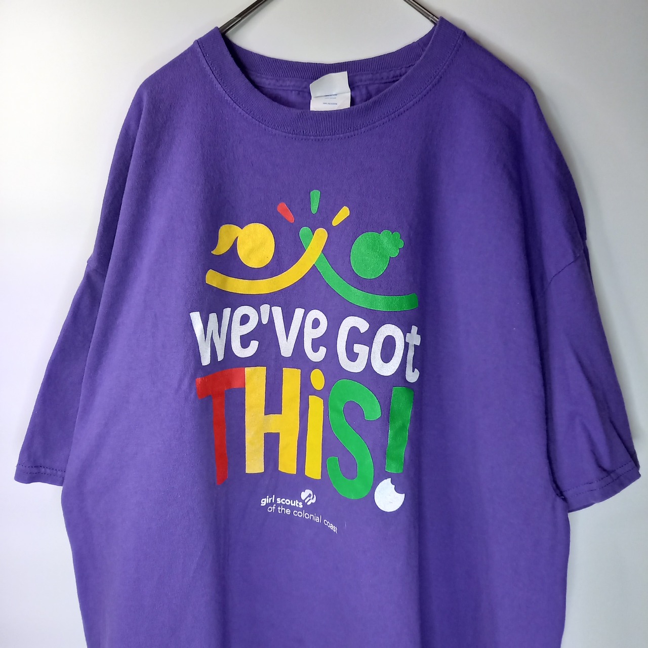 PORT&COMPANY　クルーネック　プリントTシャツ　ビッグプリント　XL