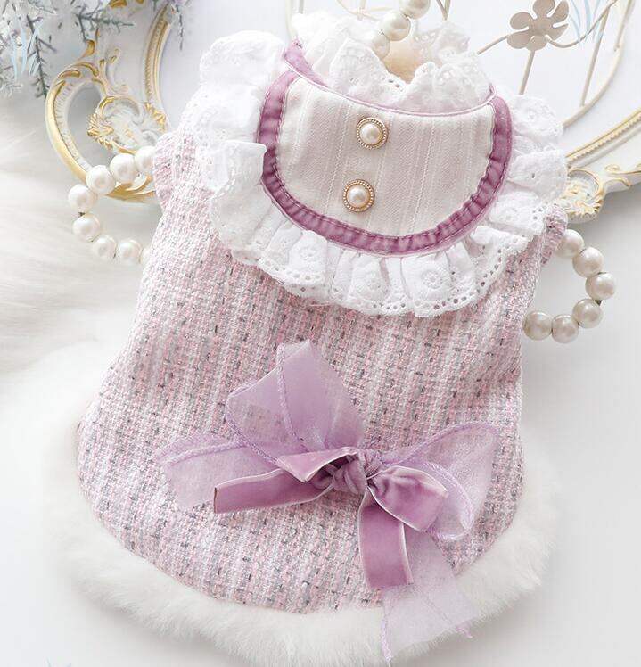 《予約》№3101212 ワッフルチェックリボンワンピース