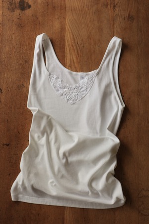Euro cotton embroidery lace tank tops
