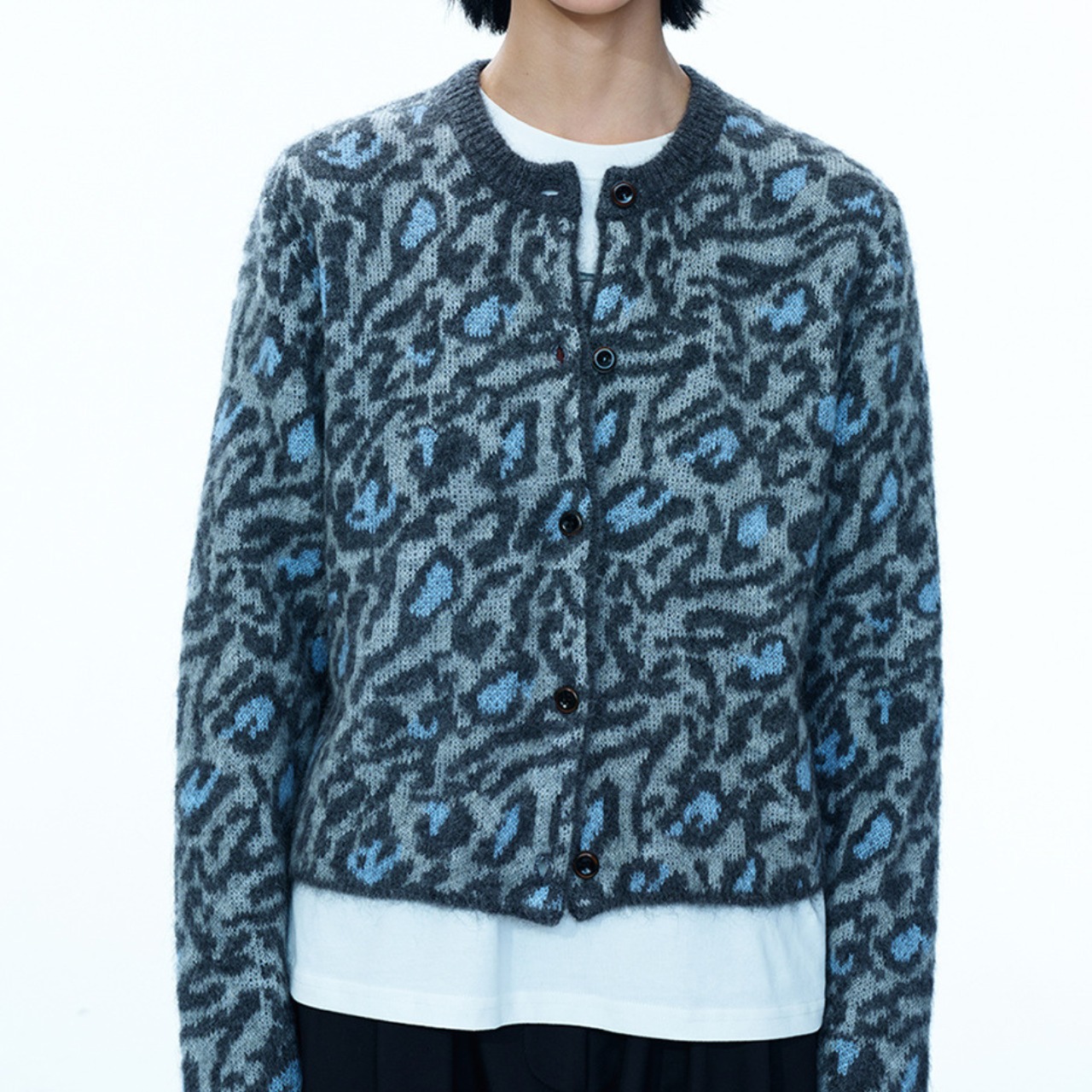 Jacquard Knit Cardigan T3937