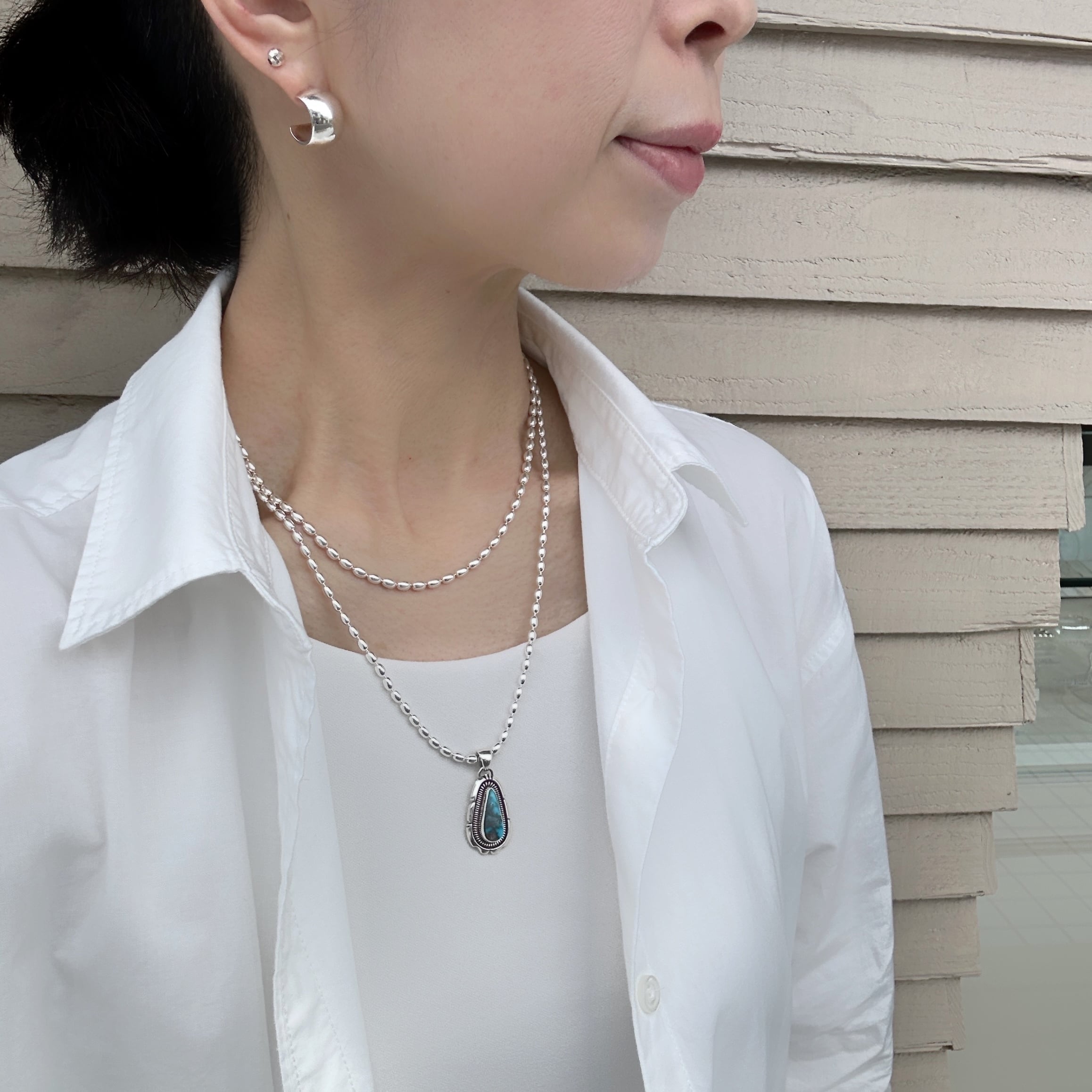 Indian Jewelry 》【一点物】ビスビー ターコイズ ペンダント