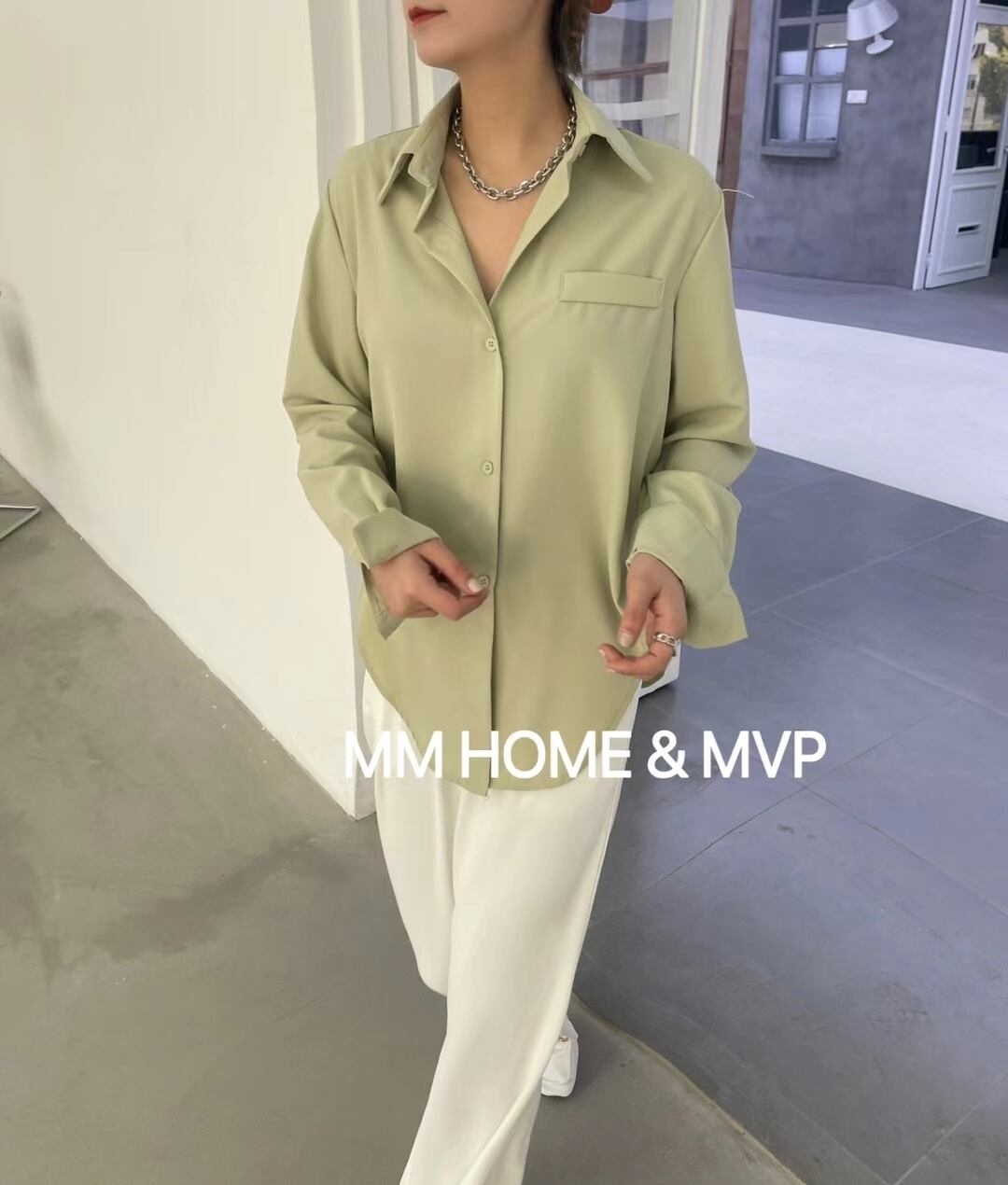 サイドスリット とろみブラウス　AJ42441-309